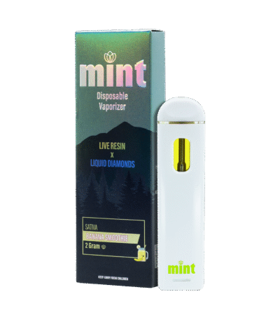 Mint Disposable Liquid Diamonds 2g Banana Smoothie Sativa Vape